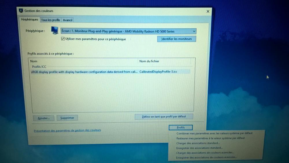 Gestionnaire Couleurs
