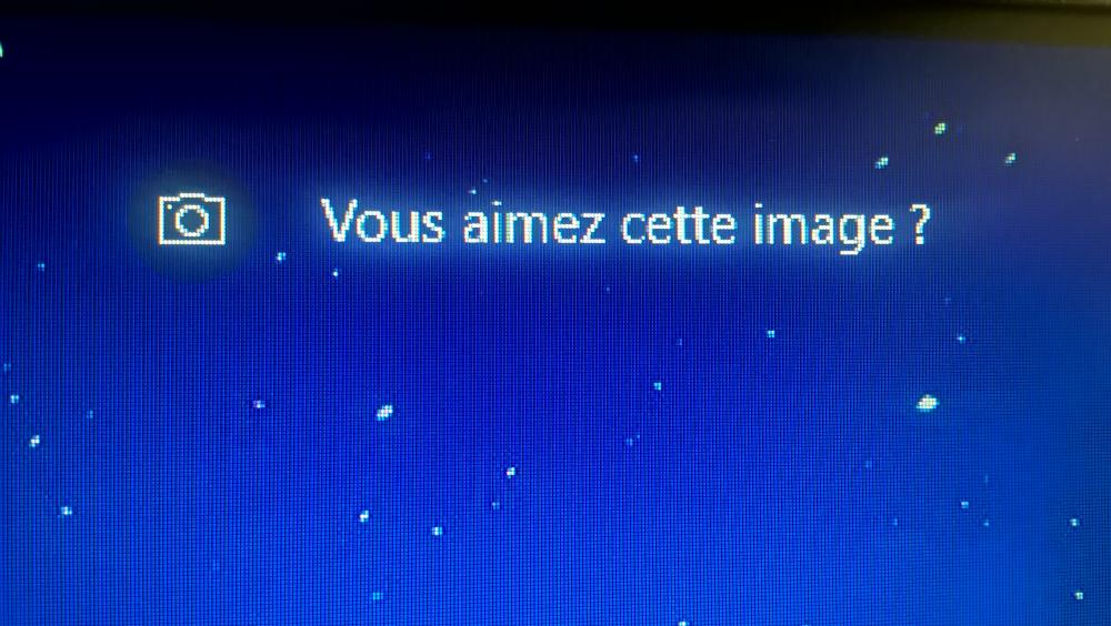 Appareil photo sur écran de veille