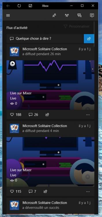 Appli Xbox pour PC sur Win10