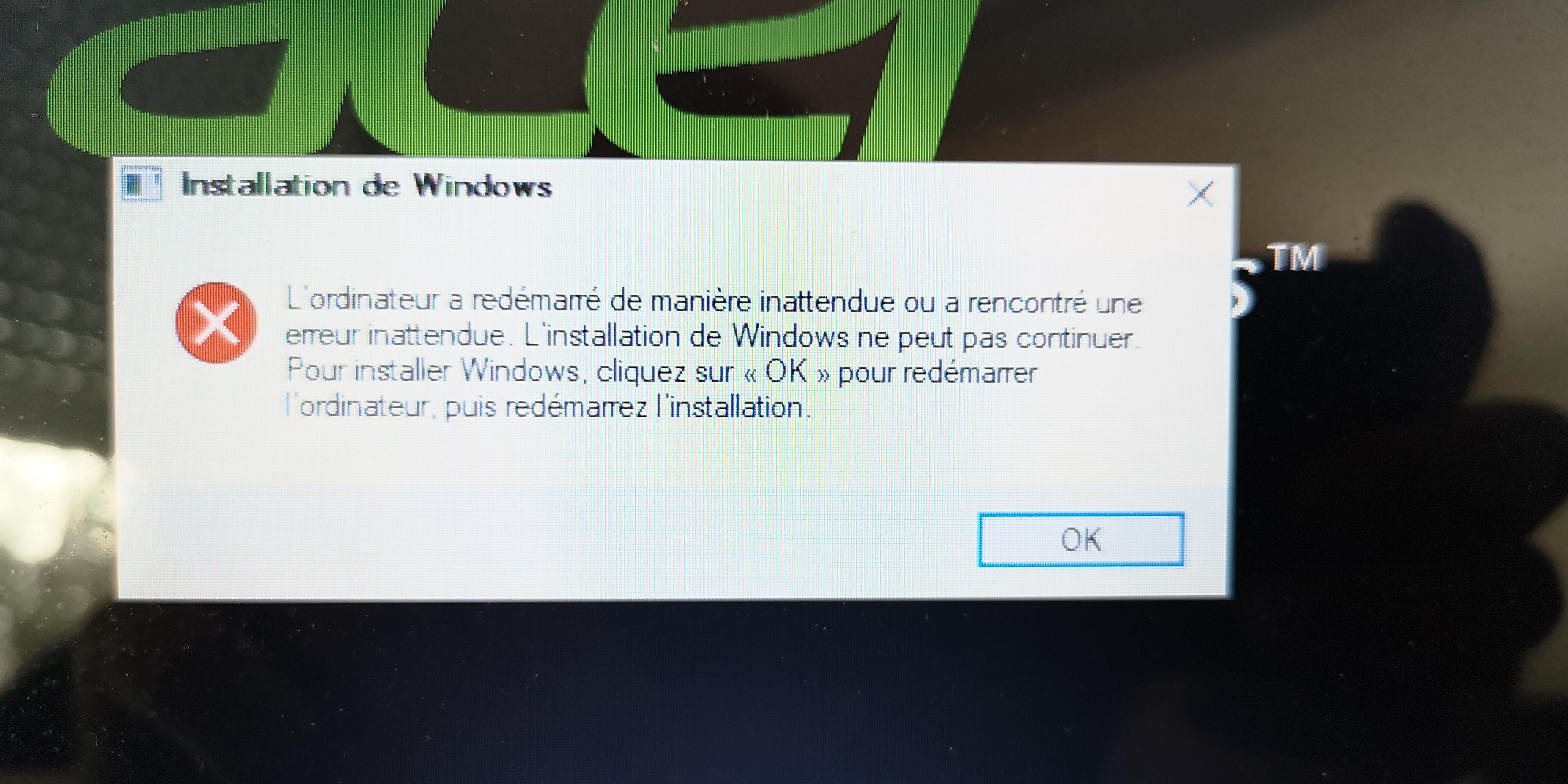 Changement boot impossible pour installer windows - Windows - Le ...
