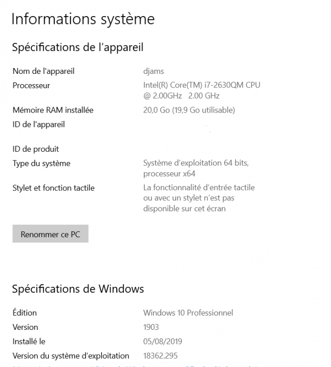 touchpad ne fonctionne plus Windows Le Crabe Info