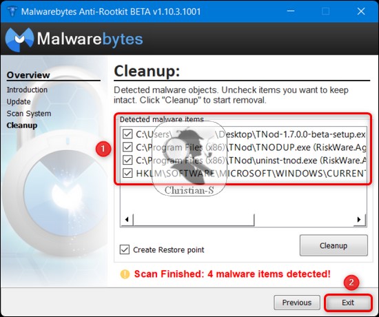 Malwarebytes Anti-Rootkit - Le Blog à Christian-S - Le Crabe Info